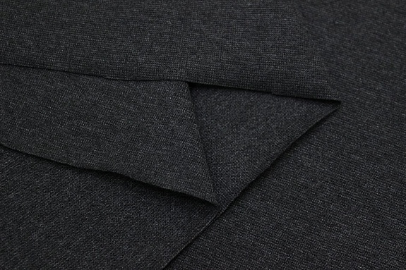 Рибана цв.Темный графитово-серый меланж, ш.1,7м (0,85м*2, чулок), хлопок-95%, лайкра-5%, 220гр/м.кв