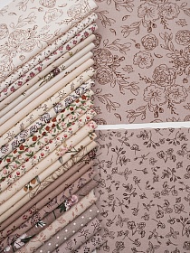 Набор тканей для рукоделия "Теплый хлопок: Бежевая гамма", 20*20 см, 25 шт