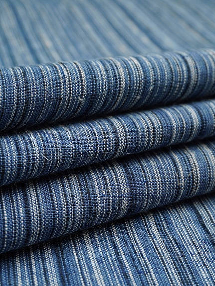 Лен пестротканый "Джинсовый меланж - полоска", ш.1.6м, лен-100%, 170гр/м.кв