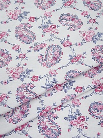 Трикотаж Кулир.гладь "Летний пейсли", ш.1.96м (0.98м*2, чулок), Пенье, хлопок-100%, 145гр/м.кв