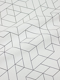 Хлопколен "Схема" цв.белый, ш.1.5м, лен-15%, хлопок-85%, 200гр/м.кв