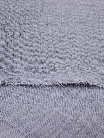 Муслин двухслойный с эффектом жатости цв.Серый с синим оттенком, ш.1.38м, хл-100%, 110гр/м.кв