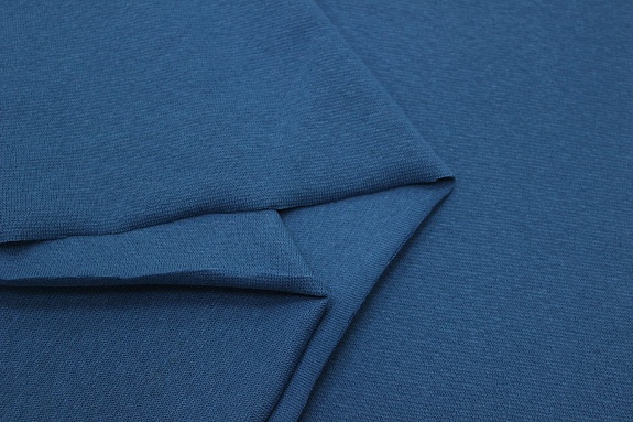 Рибана цв.Петроль, ш.1,7м (0,85м*2, чулок), хлопок-95%, лайкра-5%, 220гр/м.кв