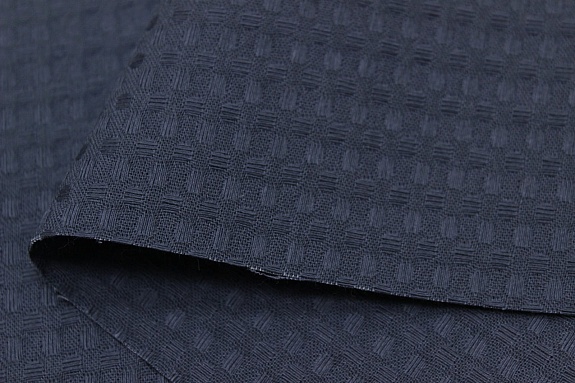 Вафельное полотно "Крупная клетка" цв.темный серо-синий, СОРТ2, ш.1.5м, хлопок-100%, 200гр/м.кв