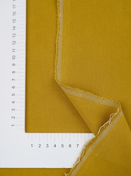 Крапива Рами (Ramie) с хлопком цв.Горчично-оливковый, СОРТ2, ш.1.35м, крапива-50%, хл-50%, 220гр/м.кв