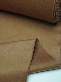 Шерсть пальтовая двухсторонняя, двухслойная цв.Коричнево-горчичный, ш.1.5м, шерсть-40%, п/э-60%