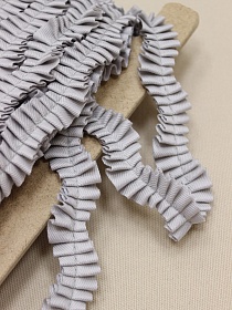 Тесьма плиссе "Волна" цв.светло-серый, ш.20мм, п/э-100%