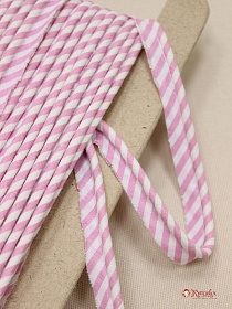 Кант отделочный (широкая полоска) цв.розовый, ш.15мм/5мм, хлопок-100%