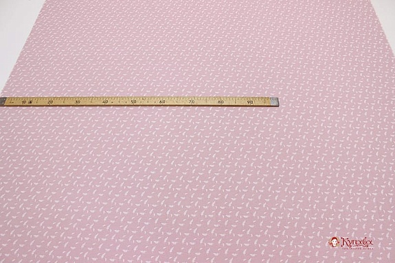 Теплый хлопок "Мелкие листочки на розовой дымке, ш.1.50м, хлопок-100%, 160гр/м.кв