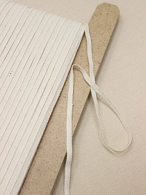 Лента киперная цв.суровый, ш.5мм, хлопок-50%, п/э-50%