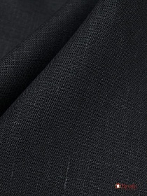 Лен костюмный цв.Черный с серым оттенком, ш.1.5м, лен-100%, 190гр/м.кв