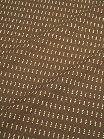 Теплый хлопок "Пирамидки - елочки (васильково голубой/молочный)" цв.глиняно-коричневый, ш.1.5м