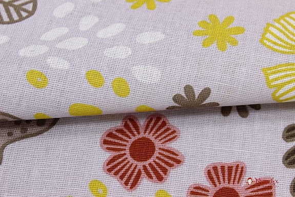 Бязь "Восторг - цветы", (комп), ш.2.2м, хлопок-100%, 120гр/м.кв