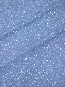 Джинсовая ткань "Брызги на голубой джинсе", ш.1.45м, хл-85%, п/э-15%, 135гр/м.кв