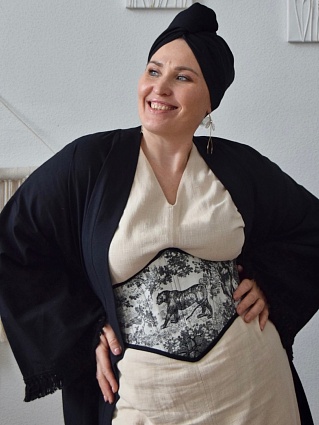 Корсет из интерьерного хлопка "Туаль де Жуи - Дикий мир" 