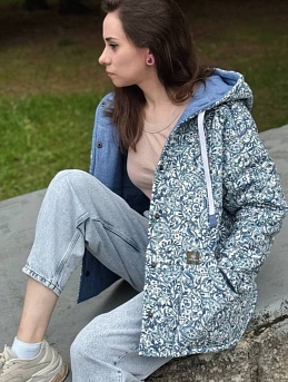 Стеганая хлопковая теплая курточка из импортного хлопка "Даурия"