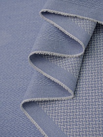 Плотная фактурная джинсовая ткань "Елочка" цв.джинсово-голубой, ш.1.8м, хлопок-65%, п/э-35%, 310гр/м.кв