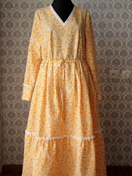 Платье из импортного хлопка "Весенний цвет" 