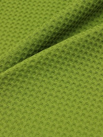 Вафельное премиум-полотно "Italy" цв.Зеленая олива, ш.1.5м,  хлопок-100%, 240гр/м.кв 