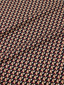 Штапель "Стильная графика на черном", ВИД2, ш.1.43м, вискоза-100%, 90гр/м.кв