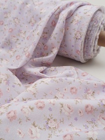 Хлопок Персик "Нежный романс" цв.сиренево-голубая дымка, ш.2.5м, хлопок-100%, 130гр/м.кв