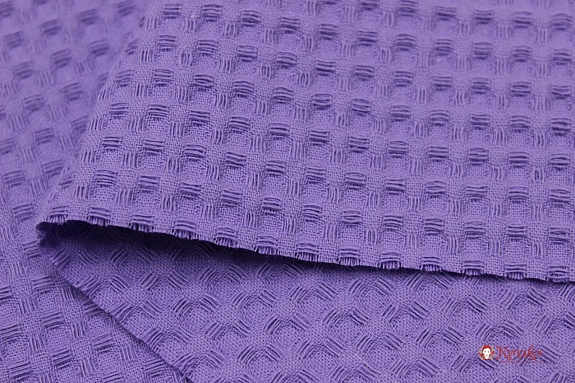 Вафельное премиум-полотно "Italy" цв.Сирень-4, ш.1.5м, хлопок-100%, 240гр/м.кв