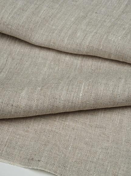 Лен умягченный цв.Натуральный, ш.1.5м, лен-100%, 230гр/м.кв