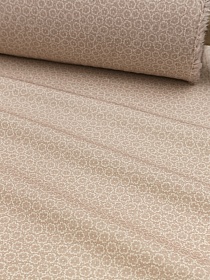 Хлопколен Цифр.печать "Монофлора" цв.бежевый, СОРТ2, ш.1.45м, лен-10%, хл-85%, п/э-5%, 130гр/кв.м