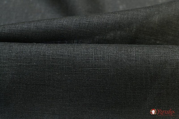 Лен сорочечный цв.Черный с серым оттенком, ш.1.5м, лен-100%, 125гр/м.кв