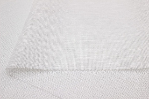 Полулен декоративный Вуаль цв.белый, ш.1.6м, лен-56%, хлопок-44%, 80гр/м.кв