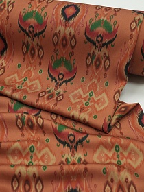 Штапель Премиум "Бессараб" цв.оранжевый терракот, ш.1.5м, вискоза-100%, 125гр/м.кв