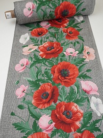 Дорожка "Маковое настроение", ш.0.5м, хлопок-100%, 230гр/м.кв