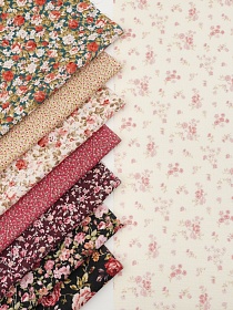 Набор тканей для рукоделия "Лен с вискозой (Digital): Моменты нежности", 45*30 см, 8 шт