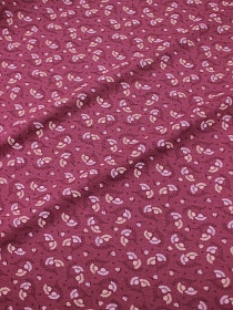 Трикотаж Кулир.гладь "Цветочки-веерочки" цв.лилово-розовый, ш.1.96м (0.98м*2, чулок), Карде, хл-100%