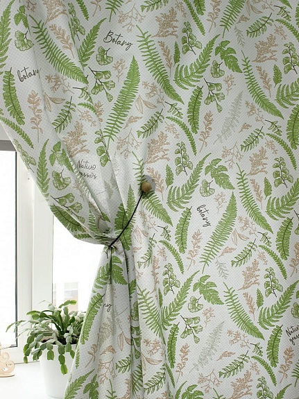 Рогожка "Лесная ботаника-клетка", ш.1.5м, хлопок-100%, 170гр/м.кв