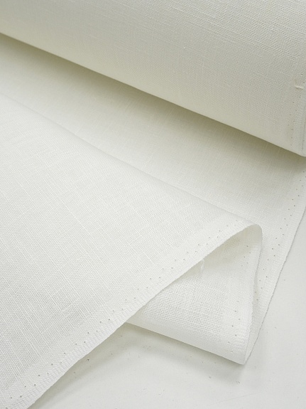 Лен интерьерный цв.Молочно-сливочный, ш.1.6м, лен-100%, 205гр/м.кв