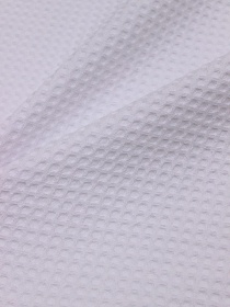 Вафельное премиум-полотно "Italy" цв.Белый, ВИД2, ш.1.5м, хлопок-100%, 240гр/м.кв