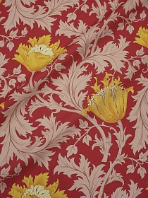 Перкаль Премиум (Digital) "Аллана" (крупный рис.) цв.красно-кирпичный, ш.1.45м, хл-100%, 140гр/м.кв