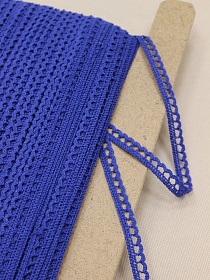 Кружево цв.темный василек, ш.09мм, хлопок-90%, п/э-10%