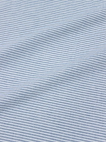 Вареный (стираный) хлопок "Белая полоска на джинсово-голубом меланже", ш.2.5м, хл-100%, 110гр/м.кв