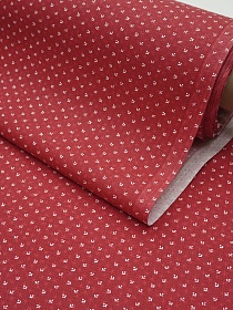 Перкаль "Набойка - микробутончик" цв.красный, ГОСТ, ш.1.5м, хлопок-100%, 125гр/м.кв