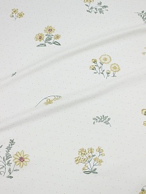 Сатин "Цветочное обаяние" цв.белый, ш.2.35м, хлопок-100%, 110гр/м.кв