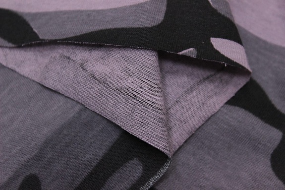 Трикотаж Кулир.гладь "Камуфляж" цв.серо-лиловый, ш.1.96м(0.98м*2,чулок), Карде, хлопок-100%, 145гр/м.кв