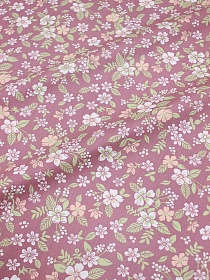 Мерный лоскут(ткань в отрезах)Сатин "Летиция" цв.св.лилово-бордовый, ш.1.60м, хлопок-100%, 110гр/м.кв