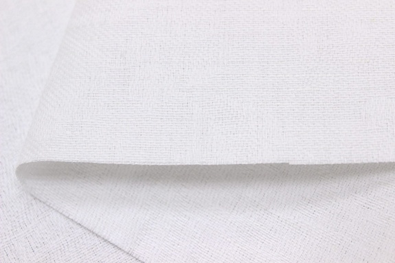 Полулен жаккард "Перепев" цв.белый, ш.1.6м, лен-50%, хлопок-50%, 210гр/м.кв