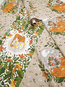 Рогожка "Мурмурвиль", ш.1.5м, хлопок-100%, 165гр/м.кв, раппорт 63см