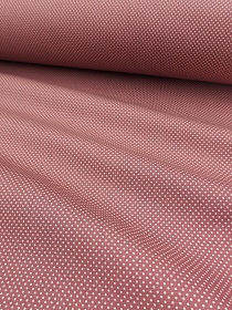 Импорт. хлопок "Горошек 1.5/2 " цв.бруснично-лиловый, СОРТ2, ш.1.45м, хлопок-100%, 110гр/м.кв