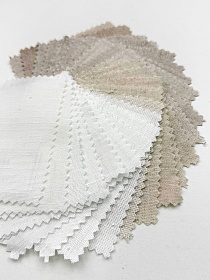 Комплект образцов "Полулен цв.белый, цв.суровый" №1