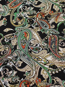 Штапель "Дилара" цв.черный, ш.1.45м, вискоза-100%, 100гр/м.кв