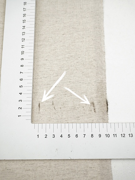 Полулен "Поллианна (голубые цветы)" (на суровом), СОРТ2, ш.1.5м, лен-30%, хлопок-70%, 147гр/м.кв